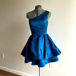 One strapped dress womens 2 peacock blue